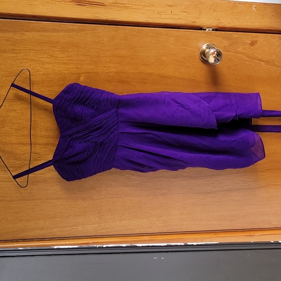Purple JCrew silk dress siz 0 - Picture 1 of 7